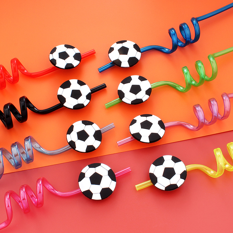 12pçs canudos temáticos de fut - Reusable Straw avaliação e preço