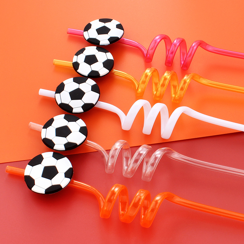 12pçs canudos temáticos de fut - Reusable Straw avaliação e preço