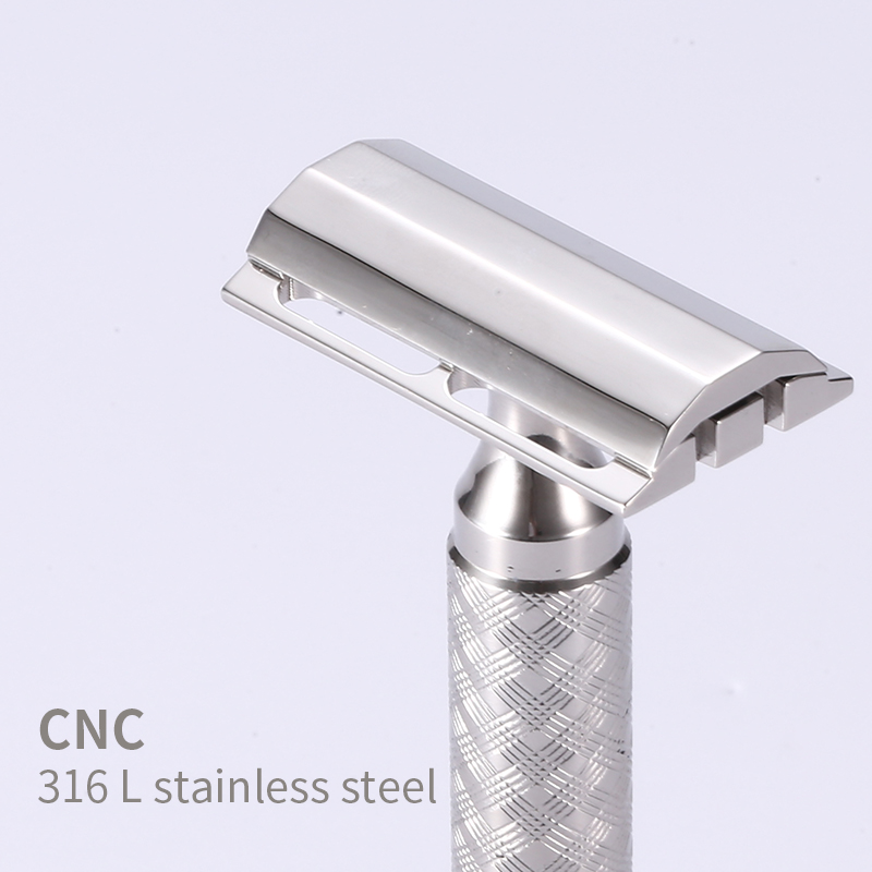 Cnc 316l aço inoxidável borda  - Safety Razor Handle avaliação e preço