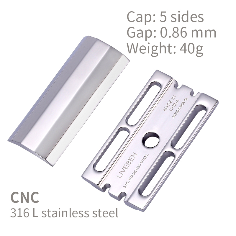 Cnc 316l aço inoxidável borda  - Safety Razor Handle avaliação e preço