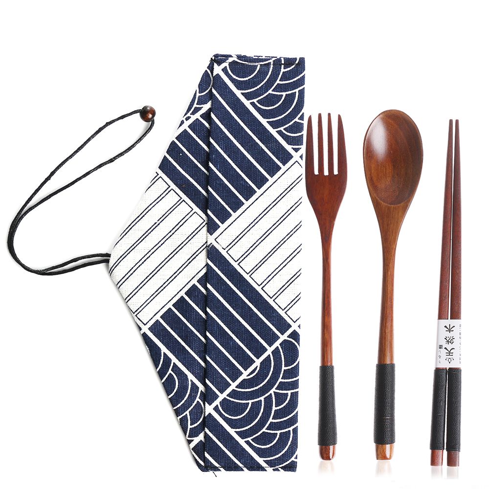 Talheres De Madeira Portátil S - Bamboo Cutlery avaliação e preço