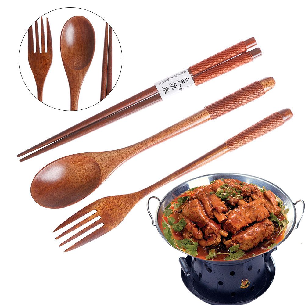 Talheres De Madeira Portátil S - Bamboo Cutlery avaliação e preço
